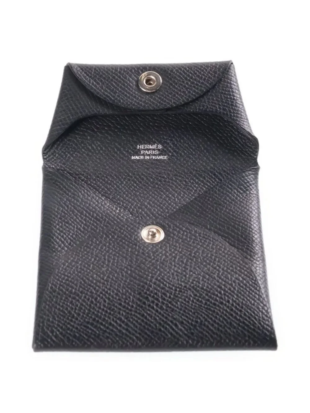 Hermes Bastia Coin Purse Leather Epsom Black MZ 002 03